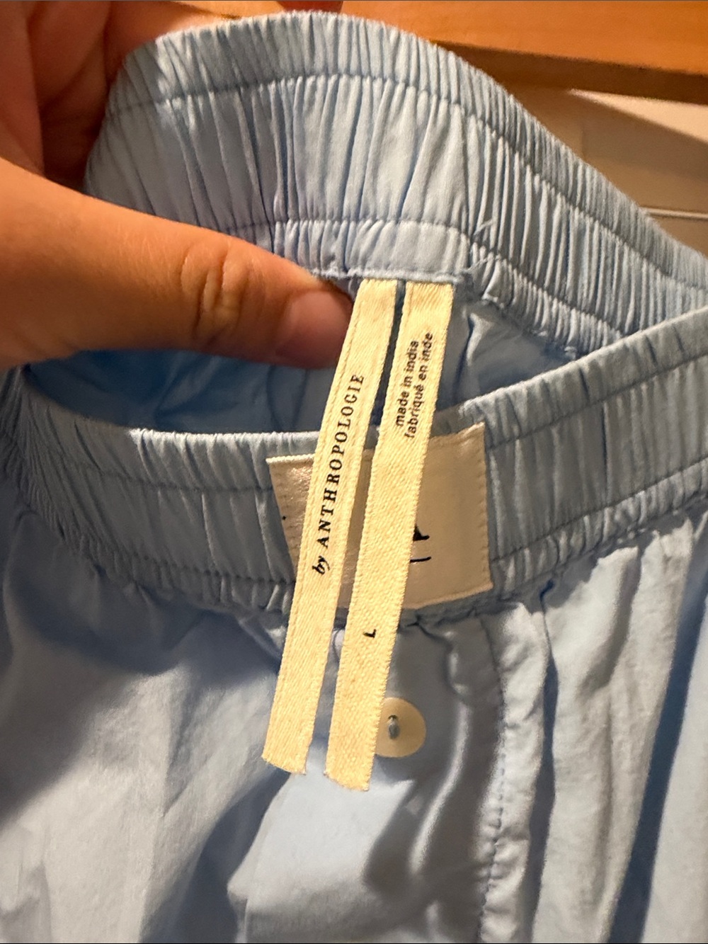 Anthropologie WREN BOXER SHORTS pale blue size L - Picture 7 of 10